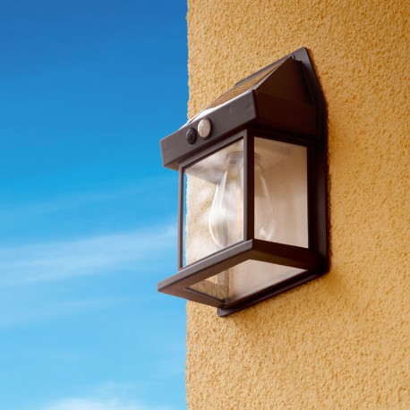 LED solární nástěnné svítidlo