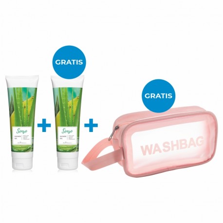2 ks Zklidňující sprchový gel Senso + Kosmetická WASHBAG