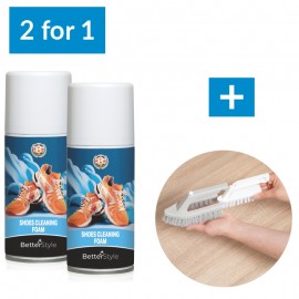 2 za 1: Pěnový šampon na čištění obuvi + Kartáč 2 v 1 ZDARMA!
