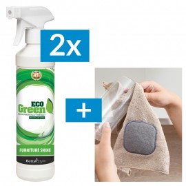 2x Čistič nábytku Eco Green + Hadřík zdarma