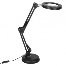 LED stolní lampa s lupou USB