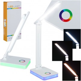Stolní LED lampička na stůl USB, dotyková, podsvícení RGB, regulace světla