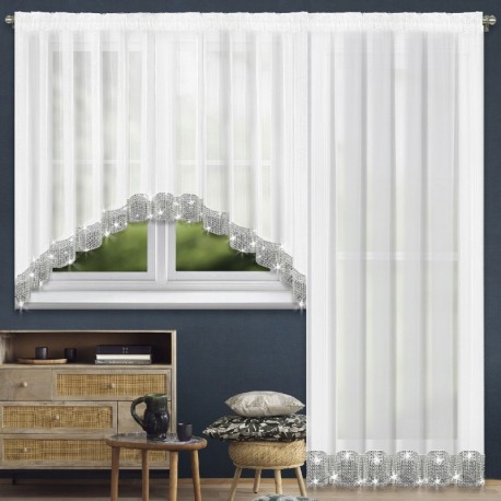 Sada balkonových záclon 400x250 + 150x250 cm