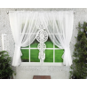 Sada: bílá voálová záclona 400x150 cm a dekorativní panel s motivem lapače snů