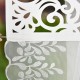 Dekorační okenní panel 120x180 cm na pásce s ažurovým vzorem a stříbrnou výšivkou