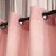 Velurový závěs glamour pudrově růžový 140 x 230 cm s průchodkami