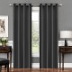 Velurový závěs glamour tmavě šedý 140 x 230 cm s průchodkami