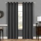 Velurový závěs glamour tmavě šedý 140 x 230 cm s průchodkami