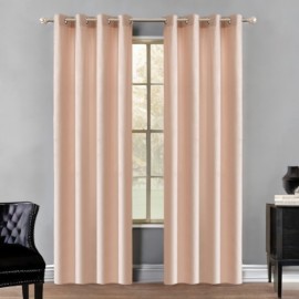 Velurový závěs glamour béžový 140 x 230 cm s průchodkami (1 kus.)