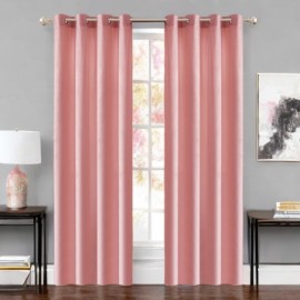 Velurový závěs glamour pudrově růžový 140 x 250 cm s průchodkami (1 kus.)