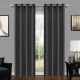 Velurový závěs glamour tmavě šedý 140 x 250 cm s průchodkami