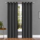 Velurový závěs glamour tmavě šedý 140 x 250 cm s průchodkami