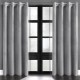 Velurový závěs glamour světle šedý 140 x 250 cm s průchodkami