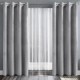 Velurový závěs glamour světle šedý 140 x 250 cm s průchodkami