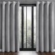 Velurový závěs glamour světle šedý 140 x 250 cm s průchodkami