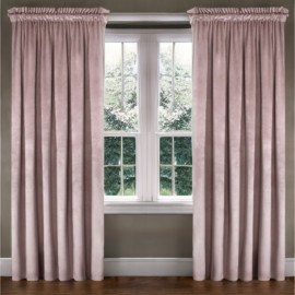 Velurový závěs glamour pudrově růžový 140 x 230 cm s páskou (1 kus.)