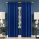 Velurový závěs glamour námořnicky modrý 140 x 250 cm s páskou