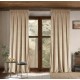 Velurový závěs glamour béžový 140 x 250 cm s páskou
