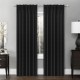 Velurový závěs glamour černý 140 x 270 cm s páskou