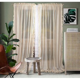 Závěs BOHO z krajky 145×250 cm na řasicí pásce, 1 ks