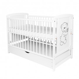 Dětská postel se zásuvkou a matrací 120 x 60 cm