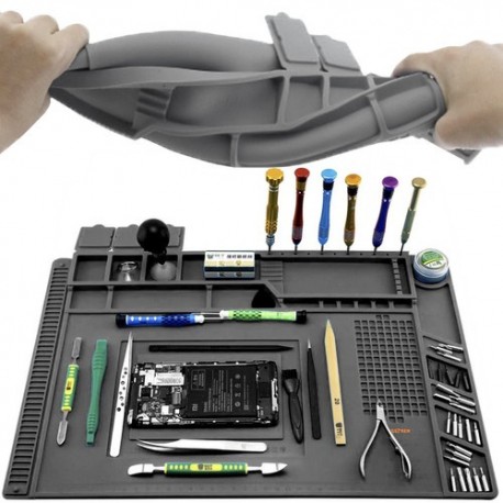 Silikonová servisní podložka s magnetickými kapsami