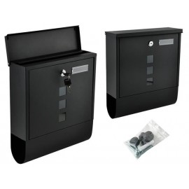 Černá poštovní schránka na dopisy formátu A4