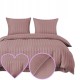 3dílný komplet damaškového ložního povlečení, růžová barva, 160x200 cm