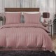 3dílný komplet damaškového ložního povlečení, růžová barva, 160x200 cm
