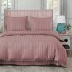 3dílný komplet damaškového ložního povlečení, růžová barva, 160x200 cm