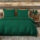 3dílný komplet damaškového ložního povlečení, zelená barva, 160x200 cm