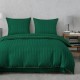 3dílný komplet damaškového ložního povlečení, zelená barva, 160x200 cm