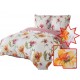 3dílný komplet ložního povlečení s volány, květinový vzor, 160x200 cm