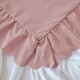 3dílný komplet ložního povlečení s volány, růžová barva, 200x220 cm