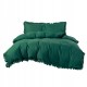 3dílný komplet ložního povlečení s volány, zelená barva, 200x220 cm