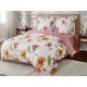 3dílný komplet ložního povlečení s volány, květinový vzor, 200x220 cm