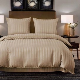 3dílný komplet damaškového ložního povlečení, béžová barva, 160x200 cm