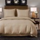 3dílný komplet damaškového ložního povlečení, béžová barva, 160x200 cm