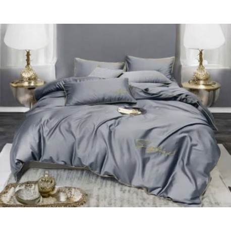 3dílná sada povlečení z mikrovlákna 200x220 cm, grafitová