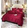 Třídílná sada ložního povlečení z mikrovlákna 160x200 cm v červené barvě