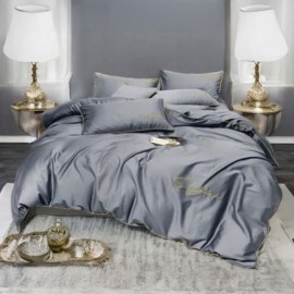 3dílná sada povlečení z mikrovlákna 200x220 cm, grafitová