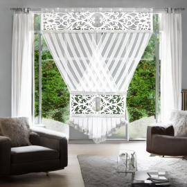 Dekorační okenní panel z voálu se zirkony 120x160 cm