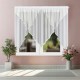 Dvouvrstvá voálová záclona s korálky 400x155 cm