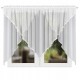 Dvouvrstvá voálová záclona s korálky 400x155 cm