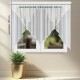 Dvouvrstvá voálová záclona s korálky 400x155 cm