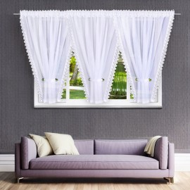 Romantická záclona s gipiurou 600x180 cm