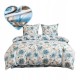 3dílná sada ložního povlečení z bavlněného saténu Květiny 200×160 cm