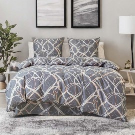 3dílná sada ložního povlečení z bavlněného saténu Zákruty 200x160 cm