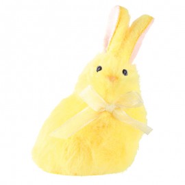 Žlutý zajíček s mašlí - visačka