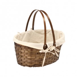 Bambusový košík s látkovou vložkou